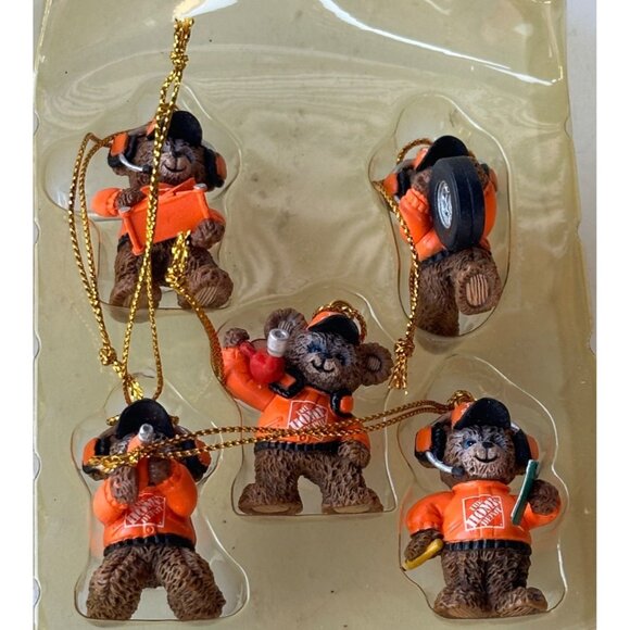 Trevco Brand NASCAR Tony Stewart #20 Set of 5 Bear Home Depot Ornaments (BOXED) - Picture 3 of 14